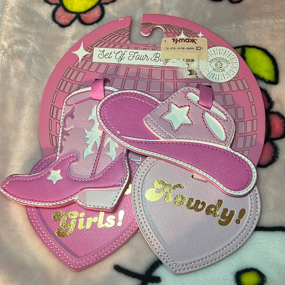 Cowgirl luggage tags